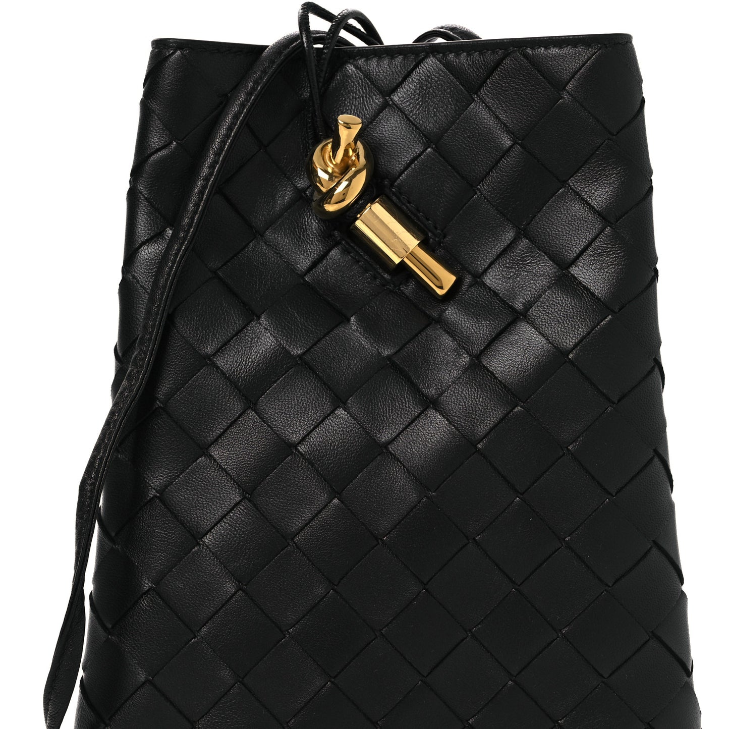 Nappa Intrecciato Andiamo Phone Pouch Black