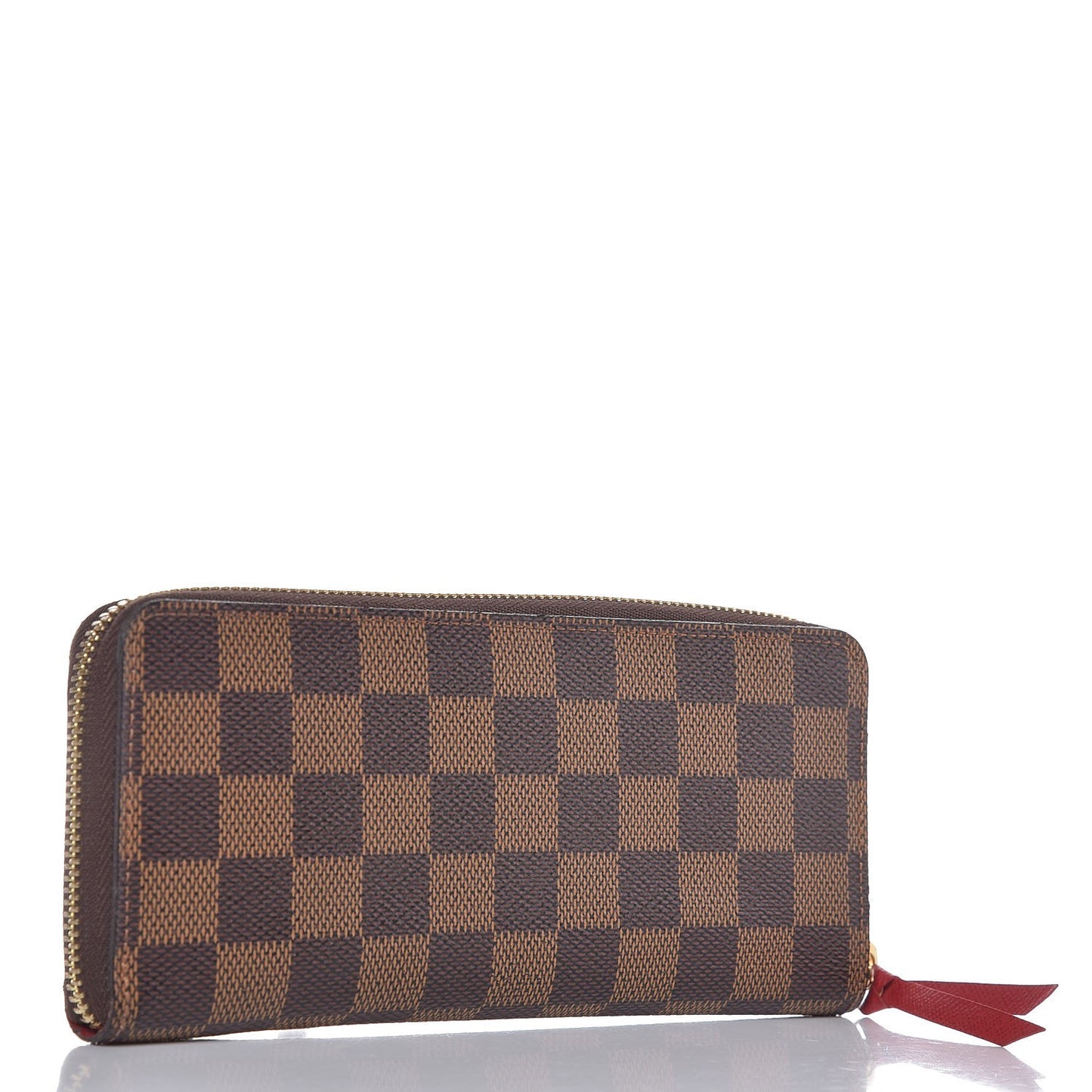 Damier Ebene Clemence Wallet Cherry
