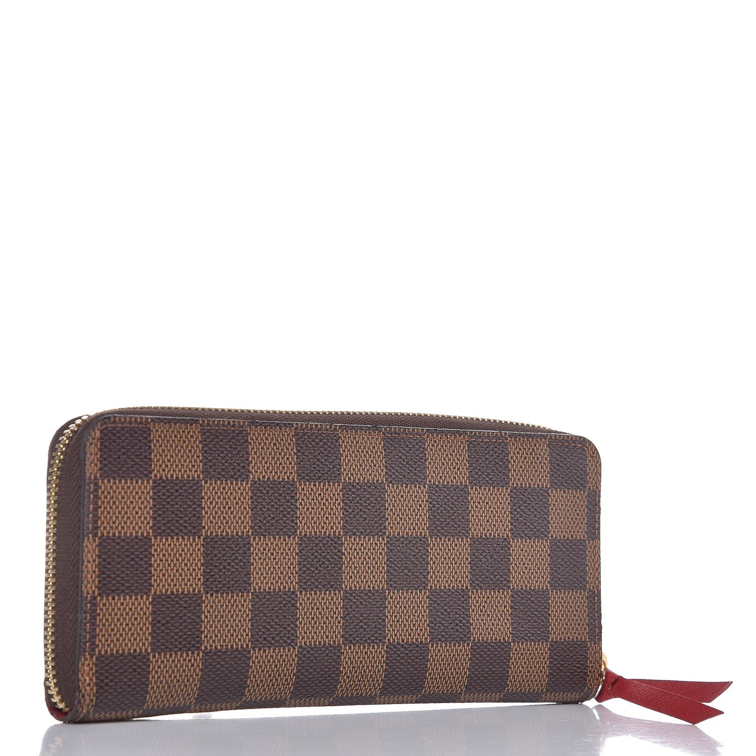 Louis Vuitton Damier Ebene Clemence Wallet Cherry 3 of 8