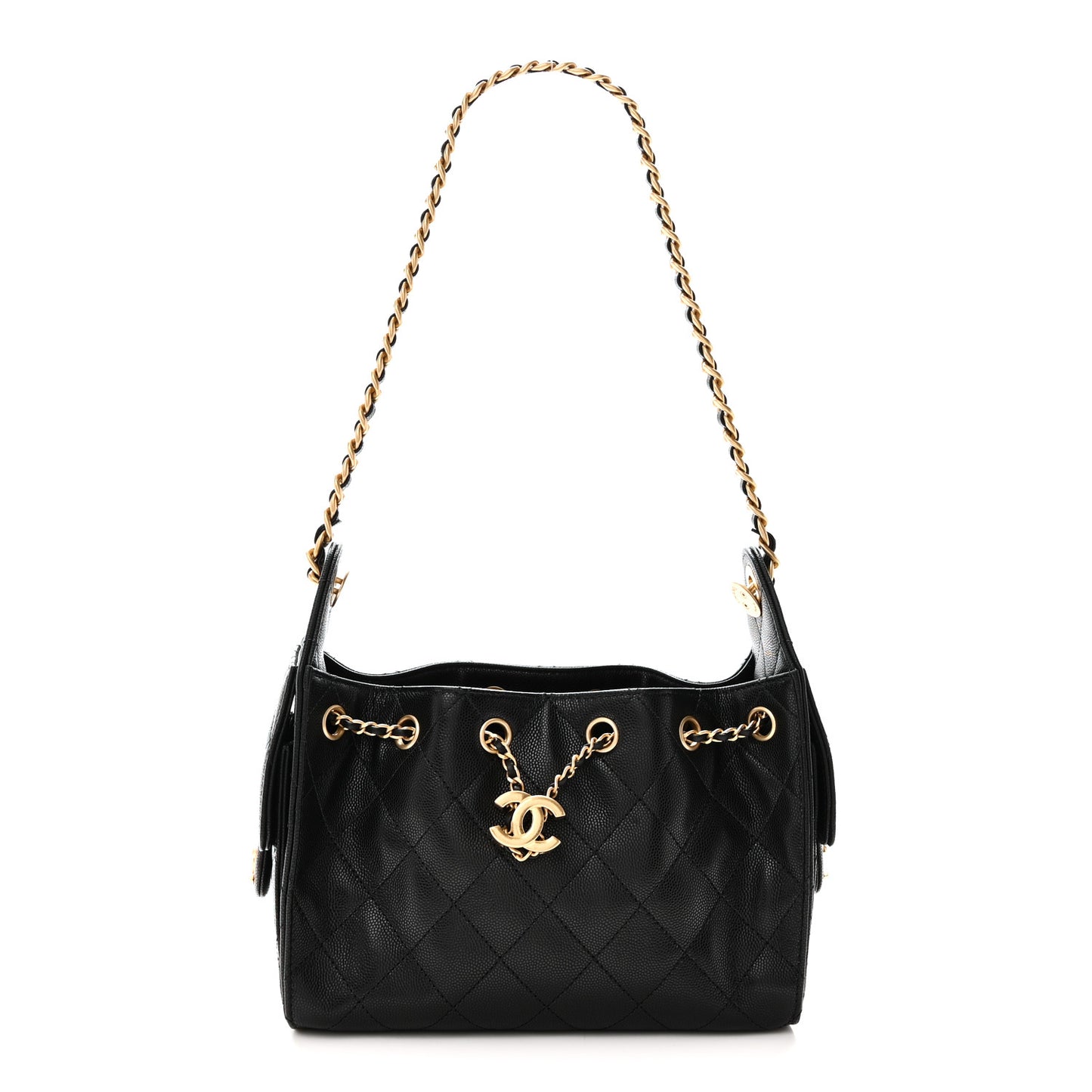 Caviar Quilted Mini Chanel 25 Handbag Black