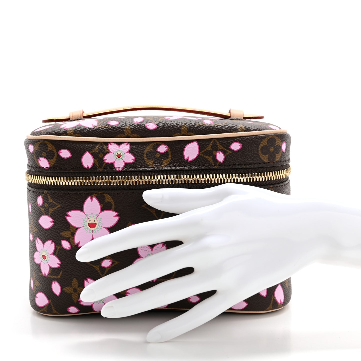 X TM Monogram Cherry Blossom Nice Mini Sakura Brown