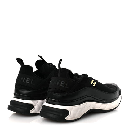 Chanel Velvet Calfskin Mixed Fibers CC Sneakers 40.5 Black 5 of 11