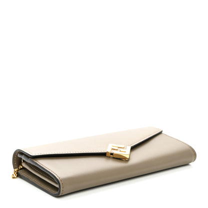 Fendi Vitello King Cruise FF Diamonds Continental Envelope Wallet On Chain Gianduia 4 of 11