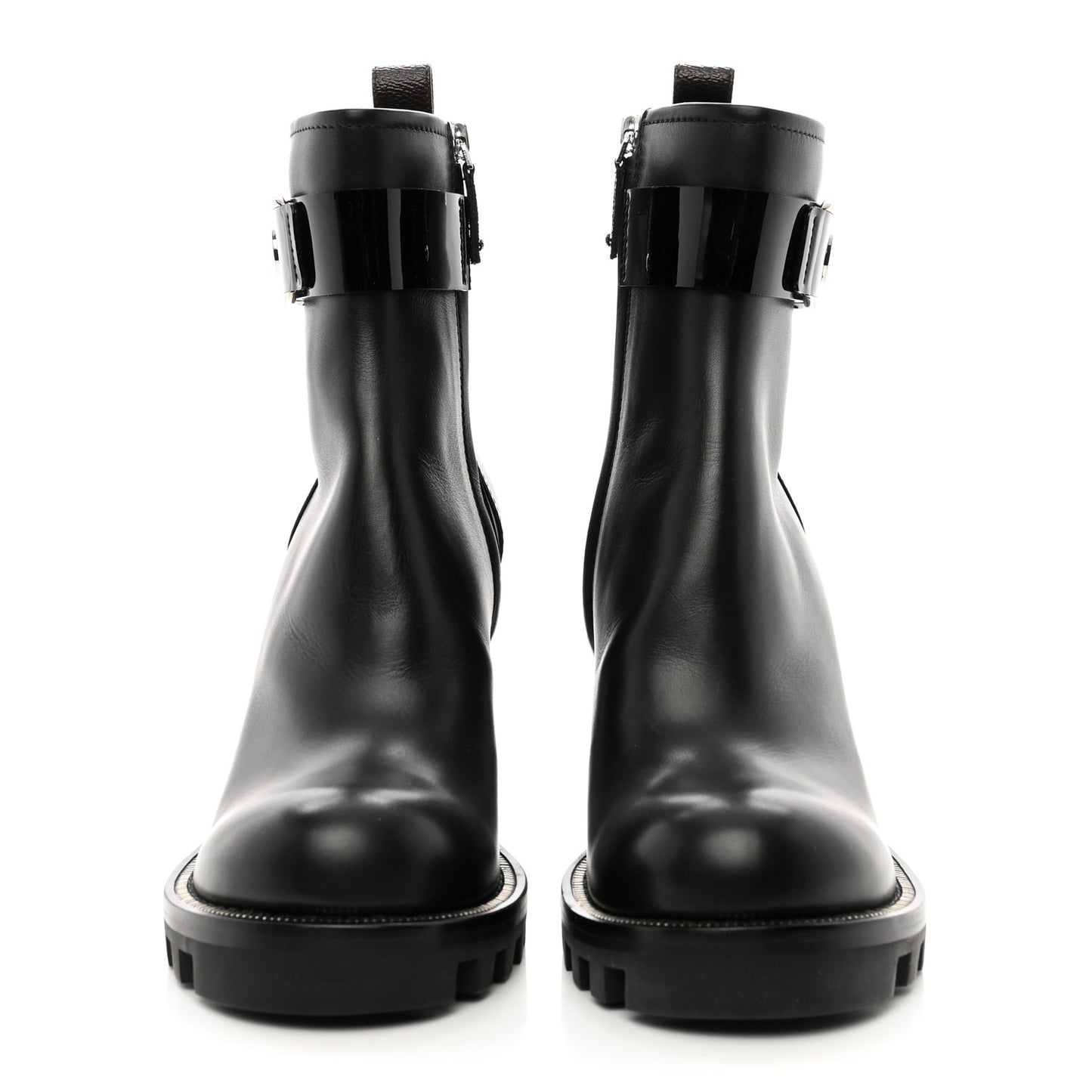 Calfskin Star Trail Ankle Boots 38 Black