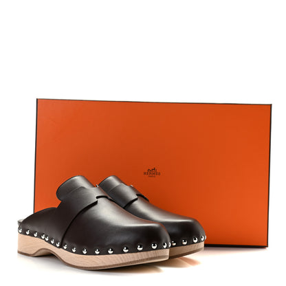 Hermes Calfskin Calya Mules 36 Cafe 9 of 9