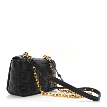 Christian Dior Calfskin Cannage Small Caro Bag Black 3 of 11