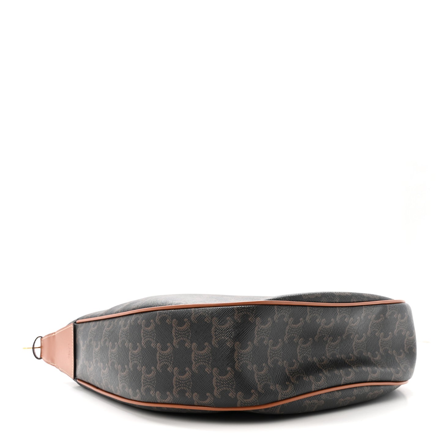 Calfskin Triomphe Canvas Heloise Shoulder Bag Tan