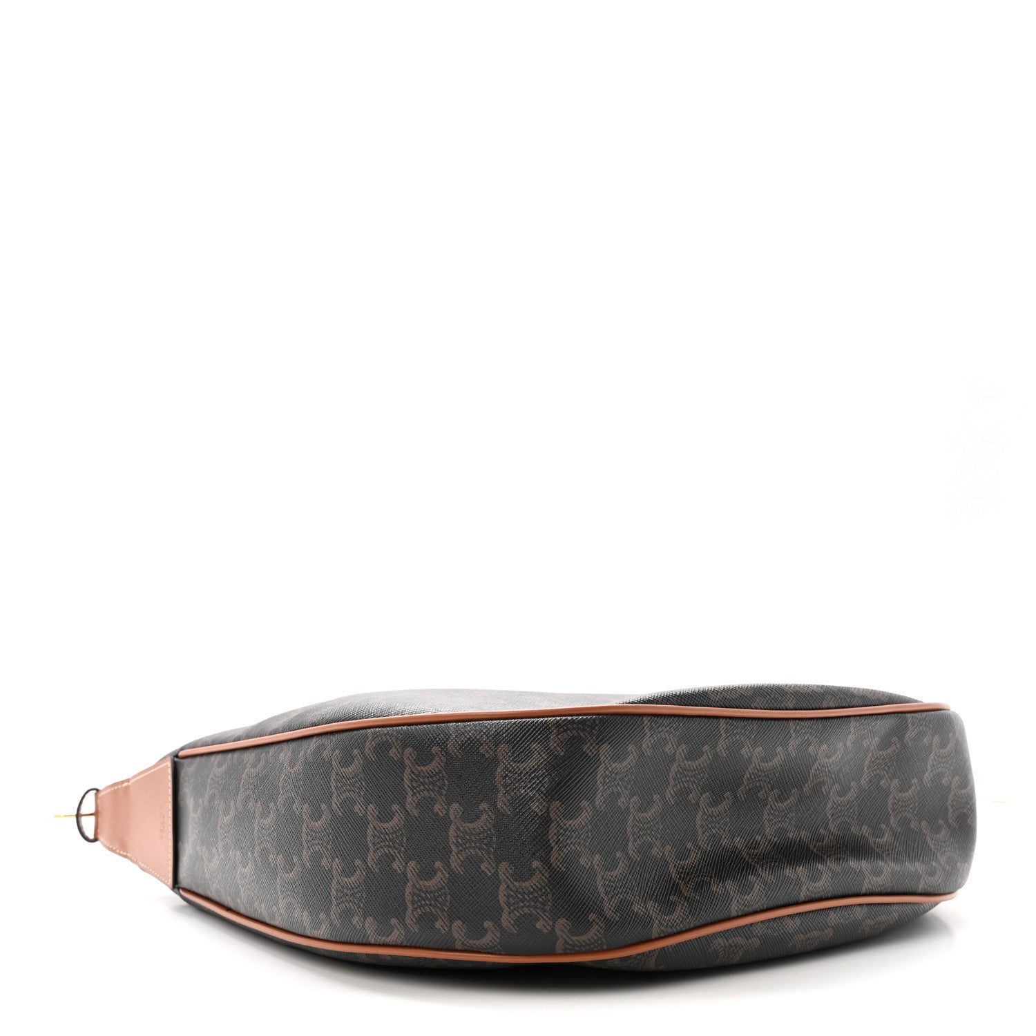 Celine Calfskin Triomphe Canvas Heloise Shoulder Bag Tan 4 of 9