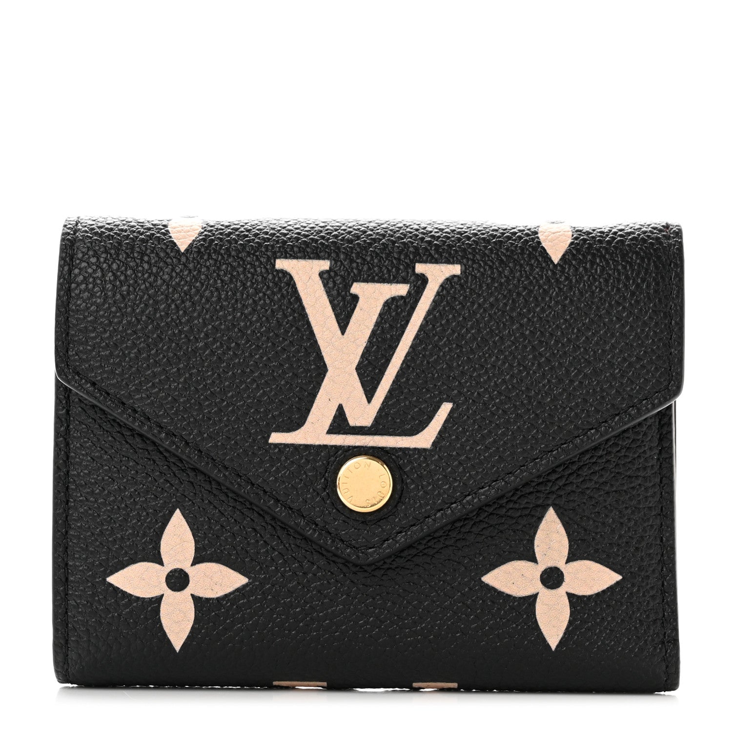 Louis Vuitton Empreinte Monogram Giant Victorine Wallet Black Beige 1 of 7