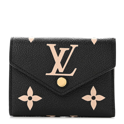 Louis Vuitton Empreinte Monogram Giant Victorine Wallet Black Beige 1 of 7