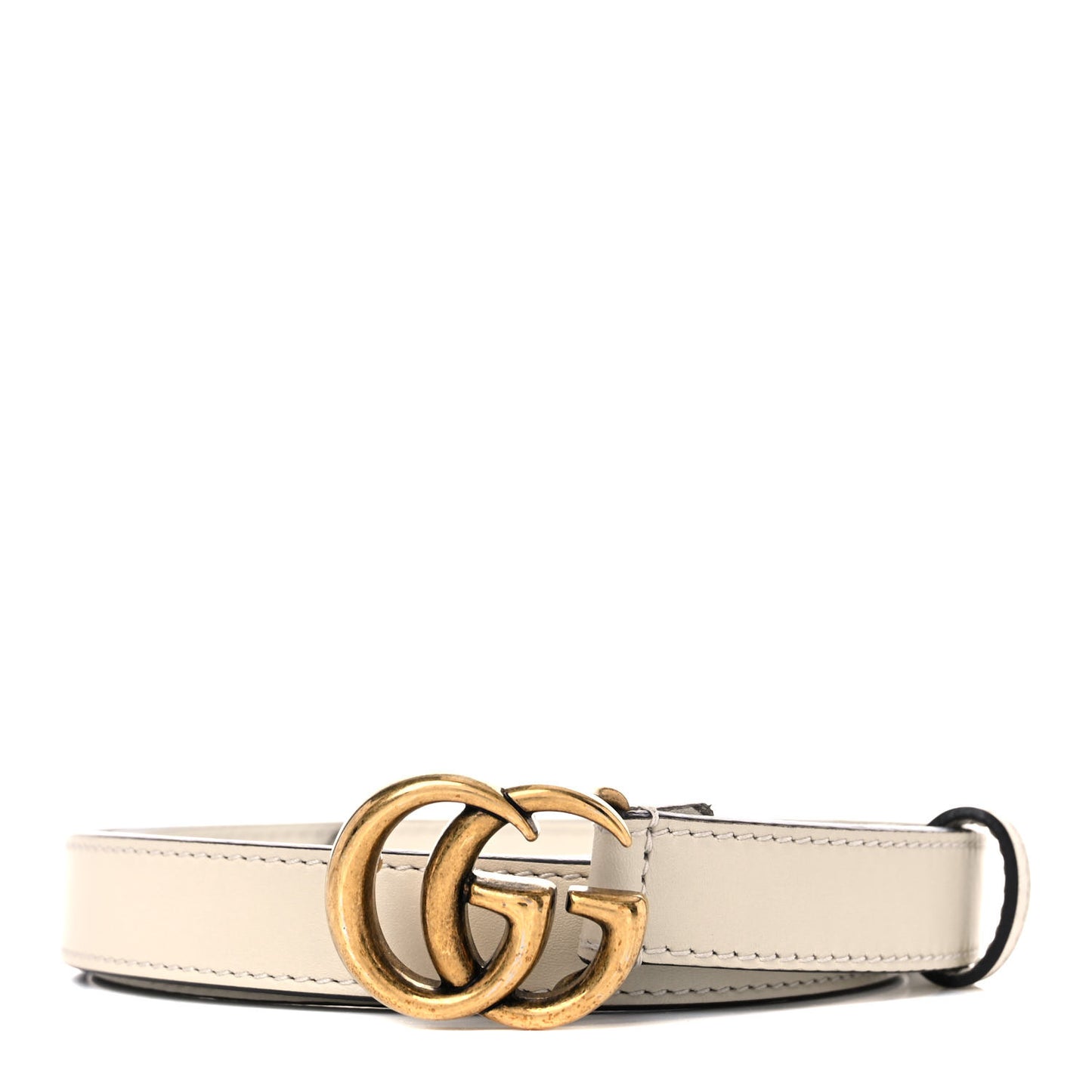 Calfskin Double G 20mm Belt 85 34 Mystic White