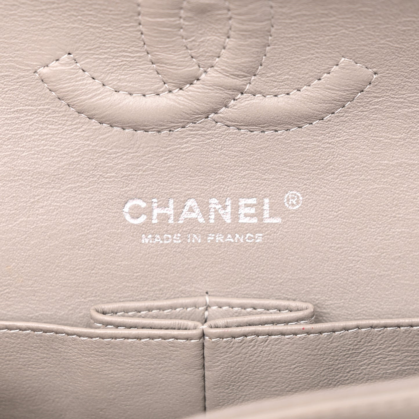 Striated Patent Quilted Medium Double Flap Gold