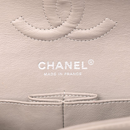 Chanel Striated Patent Quilted Medium Double Flap Gold 6 of 14