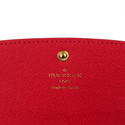 Louis Vuitton Damier Ebene Emilie Wallet Red 7 of 8