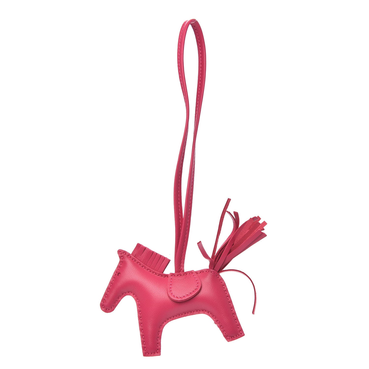 Hermes Milo Lambskin Grigri Rodeo Horse Bag Charm PM Rose Mexico 1 of 4
