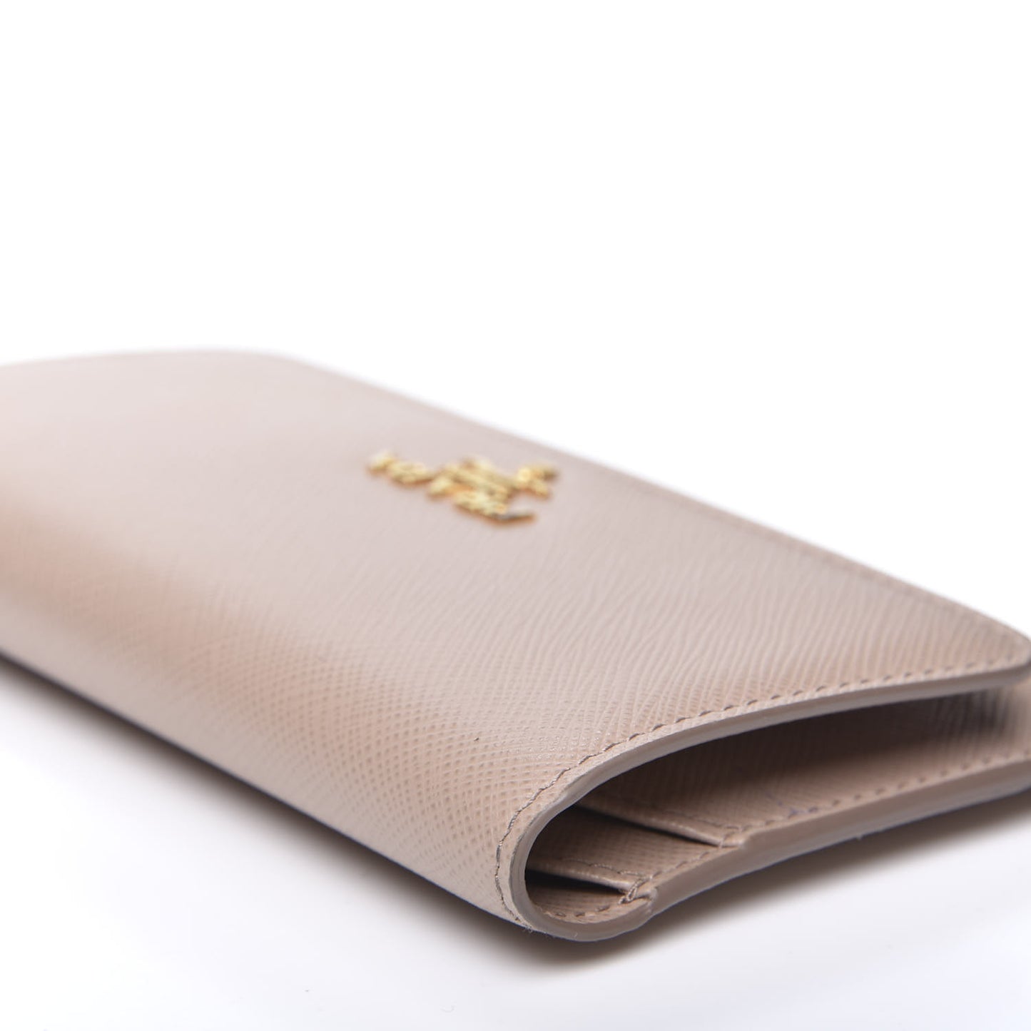 Saffiano Metal Flap Card Holder Cammeo