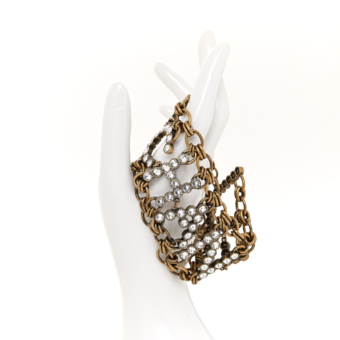 Crystal City of Lights Chain Bracelet Gold