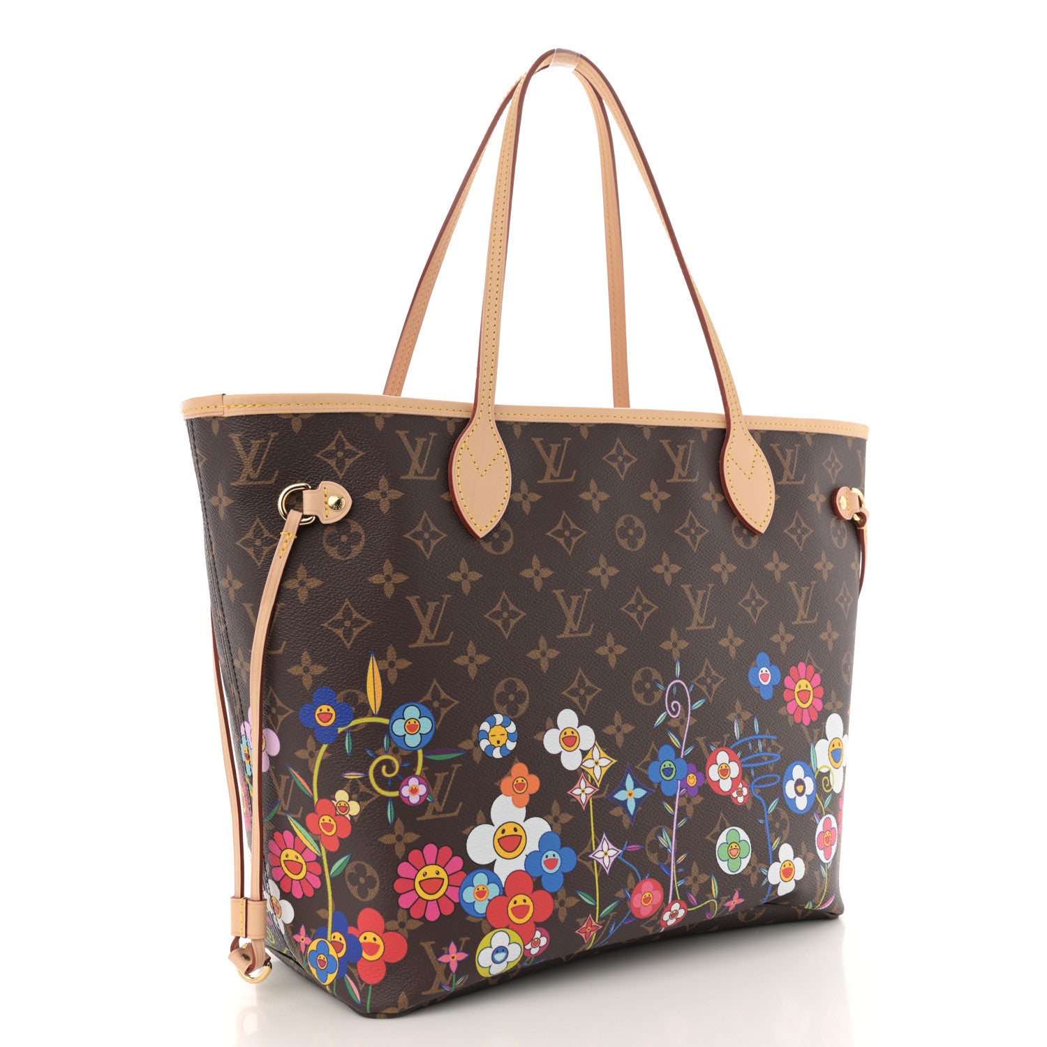 Louis Vuitton LV X TM Monogram Flowers Neverfull MM 4 of 11