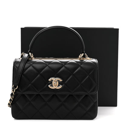 Chanel Lambskin Quilted Small Trendy CC Dual Handle Flap Bag Black 11 of 11