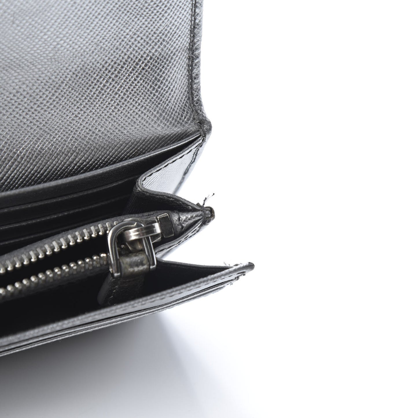 Metallic Saffiano Stones Continental Wallet Silver