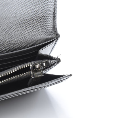 Prada Metallic Saffiano Stones Continental Wallet Silver 8 of 15
