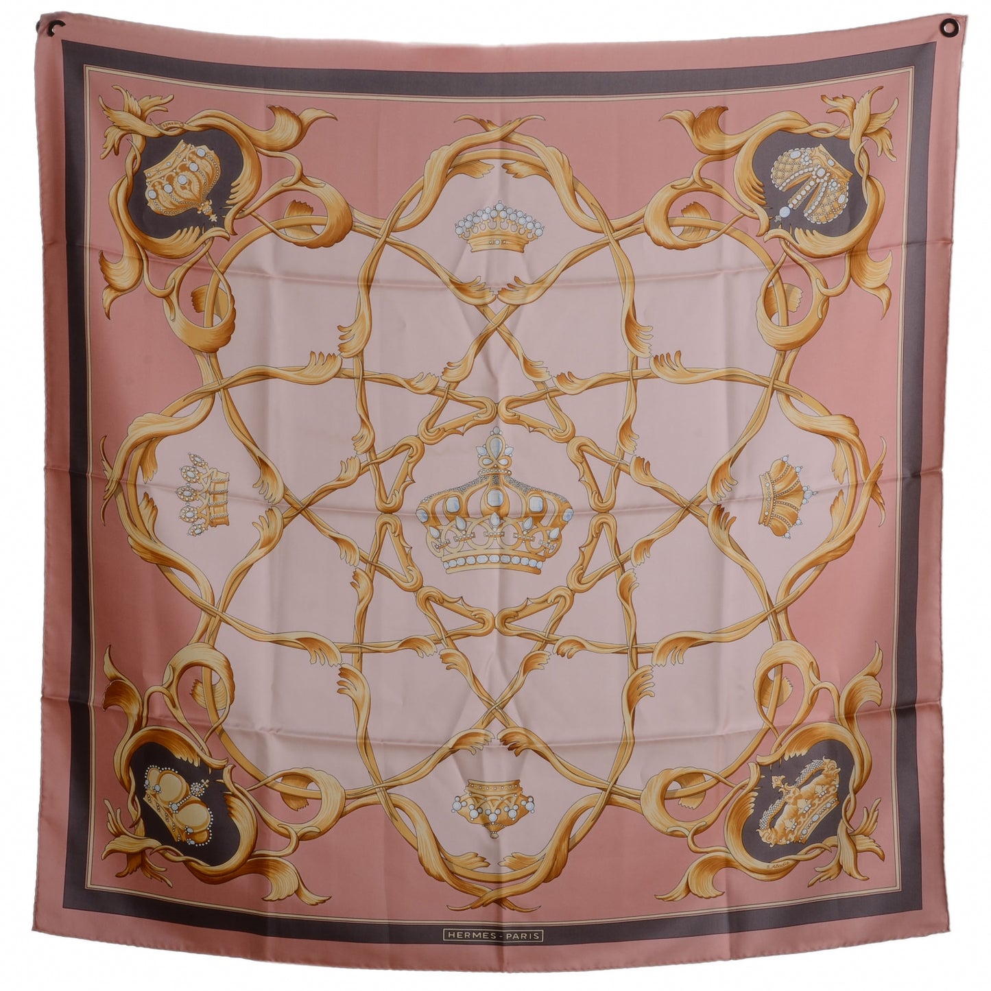 Silk Couronnes Crown Scarf 90