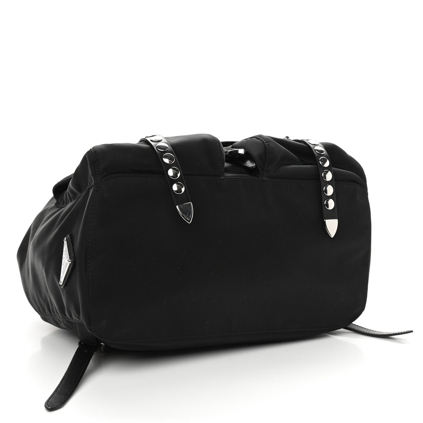 Nylon New Vela Studded Backpack Black