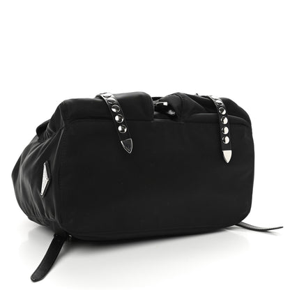 Prada Nylon New Vela Studded Backpack Black 4 of 8