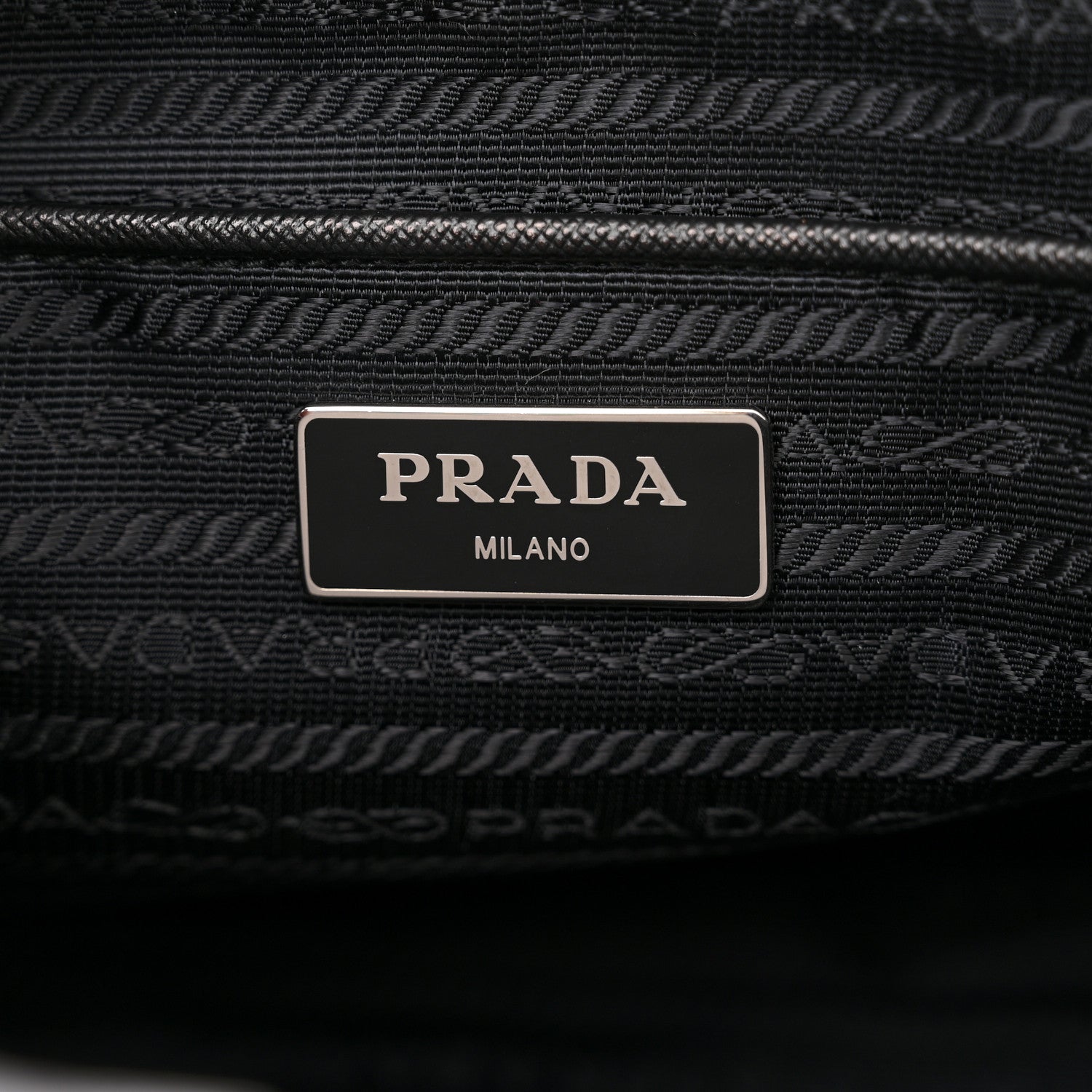 Prada Nylon Tessuto Impuntu Quilted Shoulder Bag Black 6 of 11