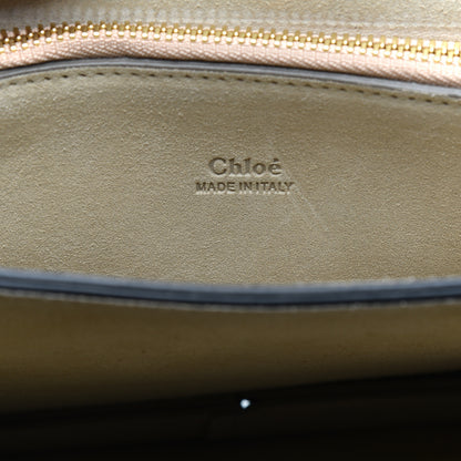 Chloe Calfskin Suede Studded Medium Faye Shoulder Bag Black 5 of 9