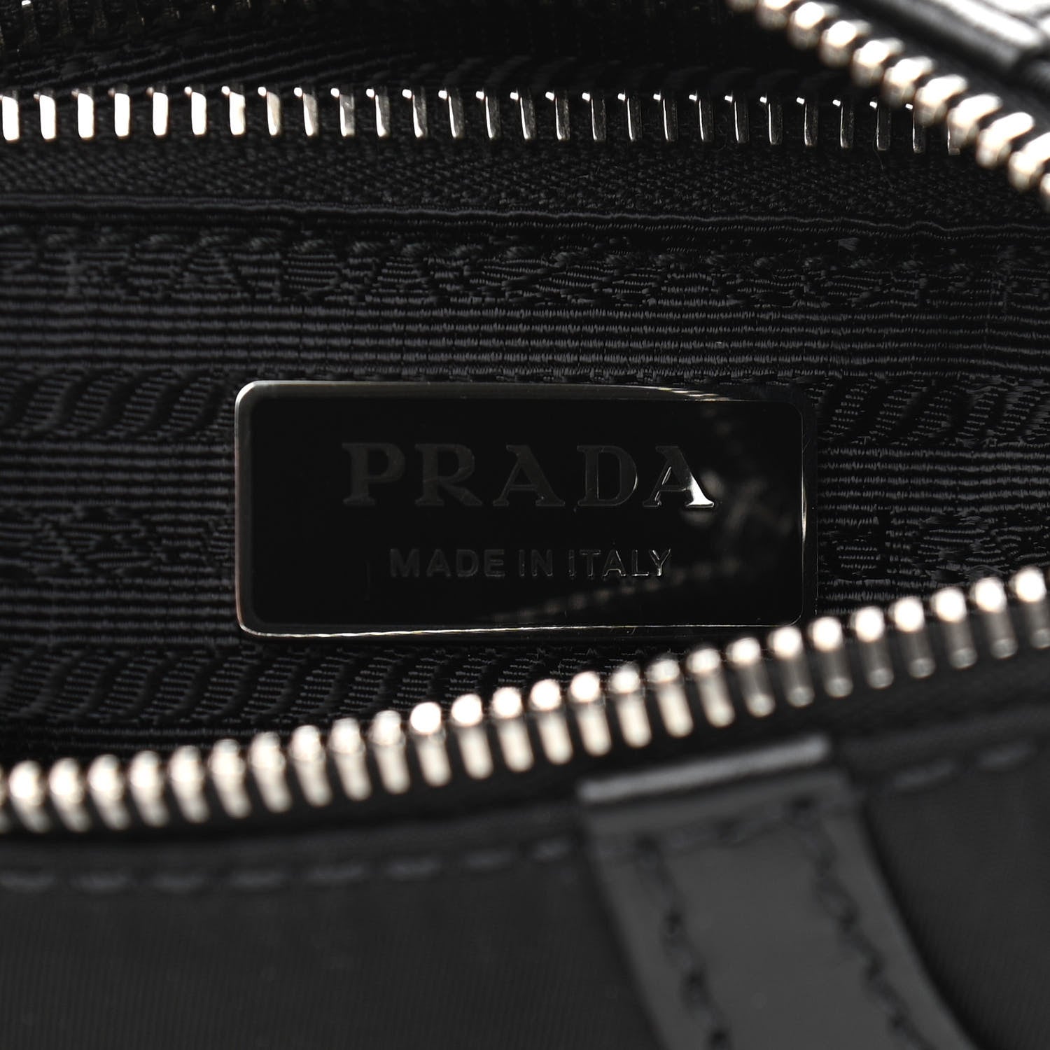 Prada Tessuto Nylon Soft Calfskin Shoulder Bag Black 6 of 10