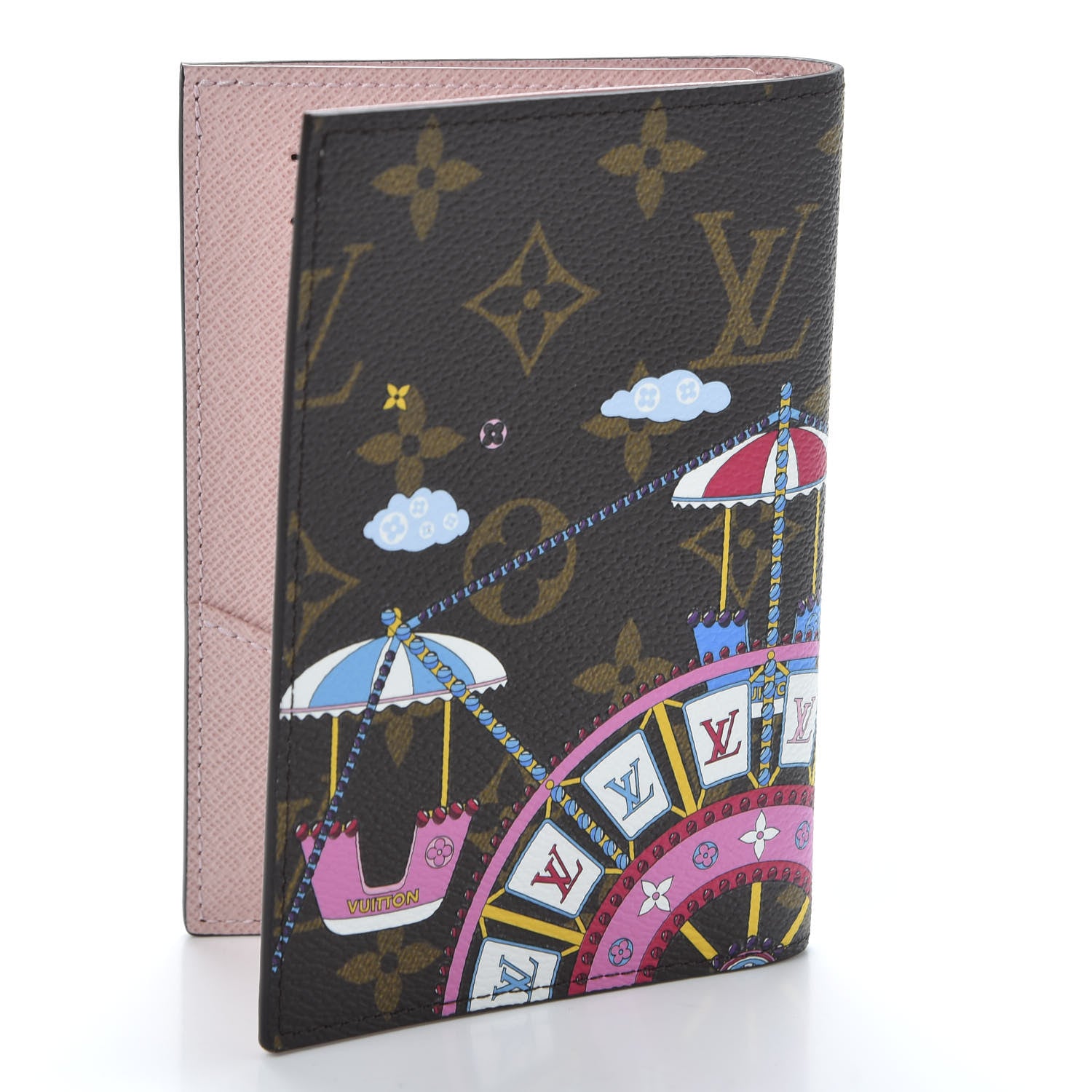 Louis Vuitton Monogram 2020 Christmas Animation Big Wheel Passport Cover Rose Ballerine 2 of 8