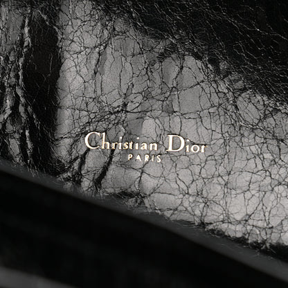 Christian Dior Crinkled Lambskin 135mm Saddle Belt Black 6 of 9