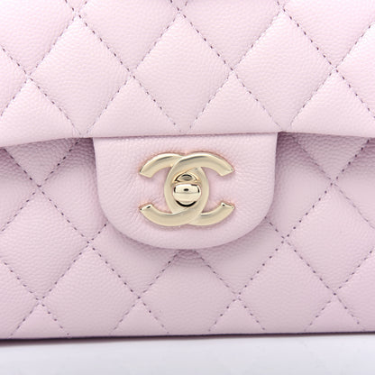 Chanel Caviar Quilted Small Double Flap Light Pink 10 of 10