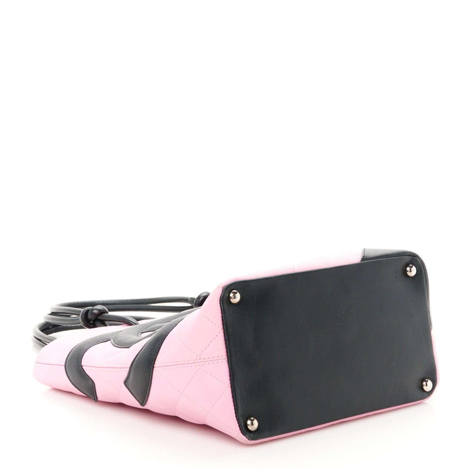 Chanel Calfskin Quilted Medium Cambon Tote Pink Black 4 of 10