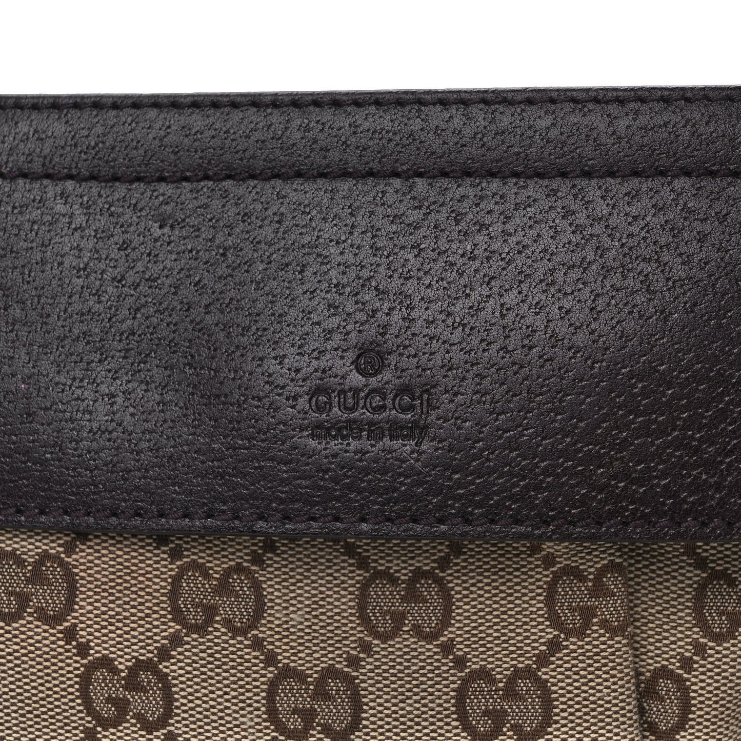 GG Monogram Double Pocket Belt Bag Dark Brown