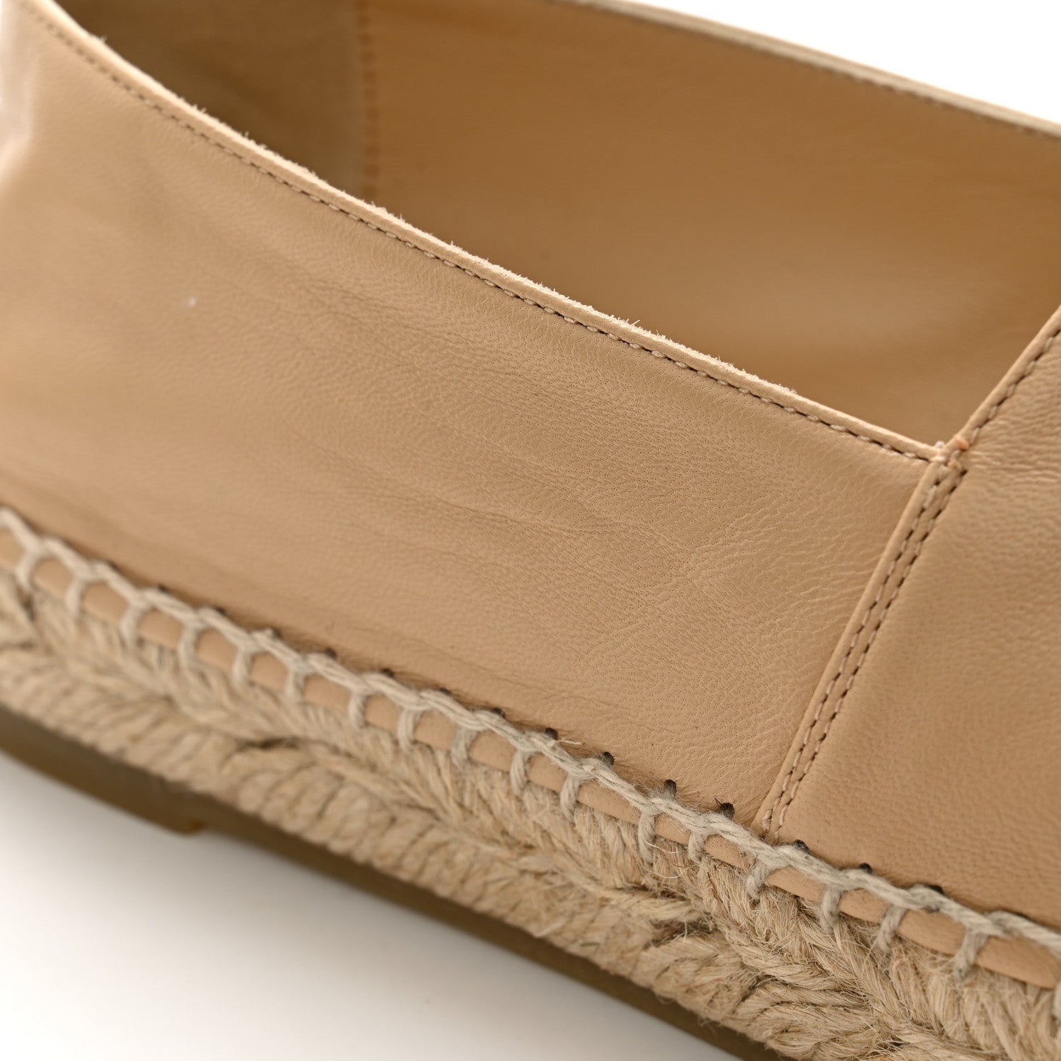 Chanel Lambskin CC Espadrilles 39 Beige Black 9 of 10
