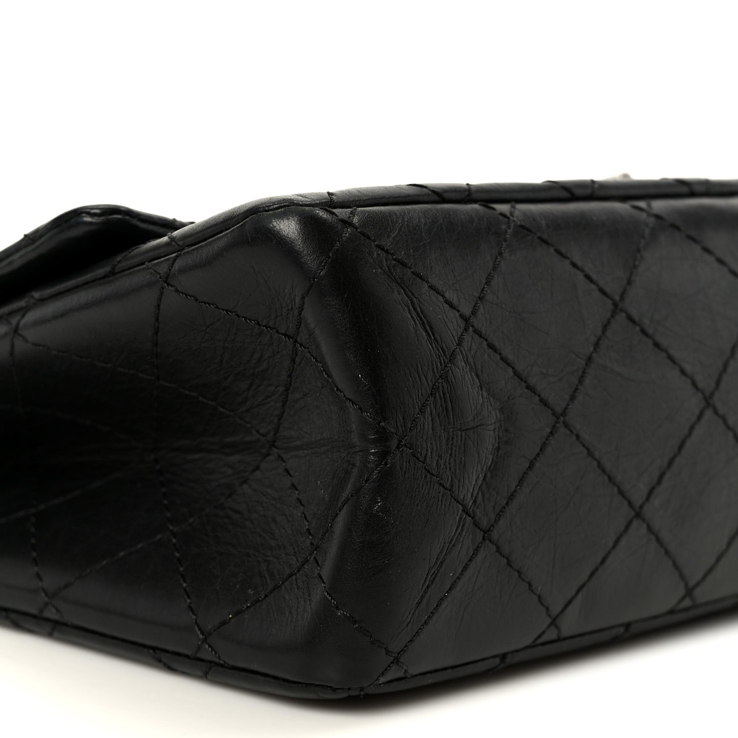 Aged Calfskin Quilted 2.55 Reissue 226 Flap Black