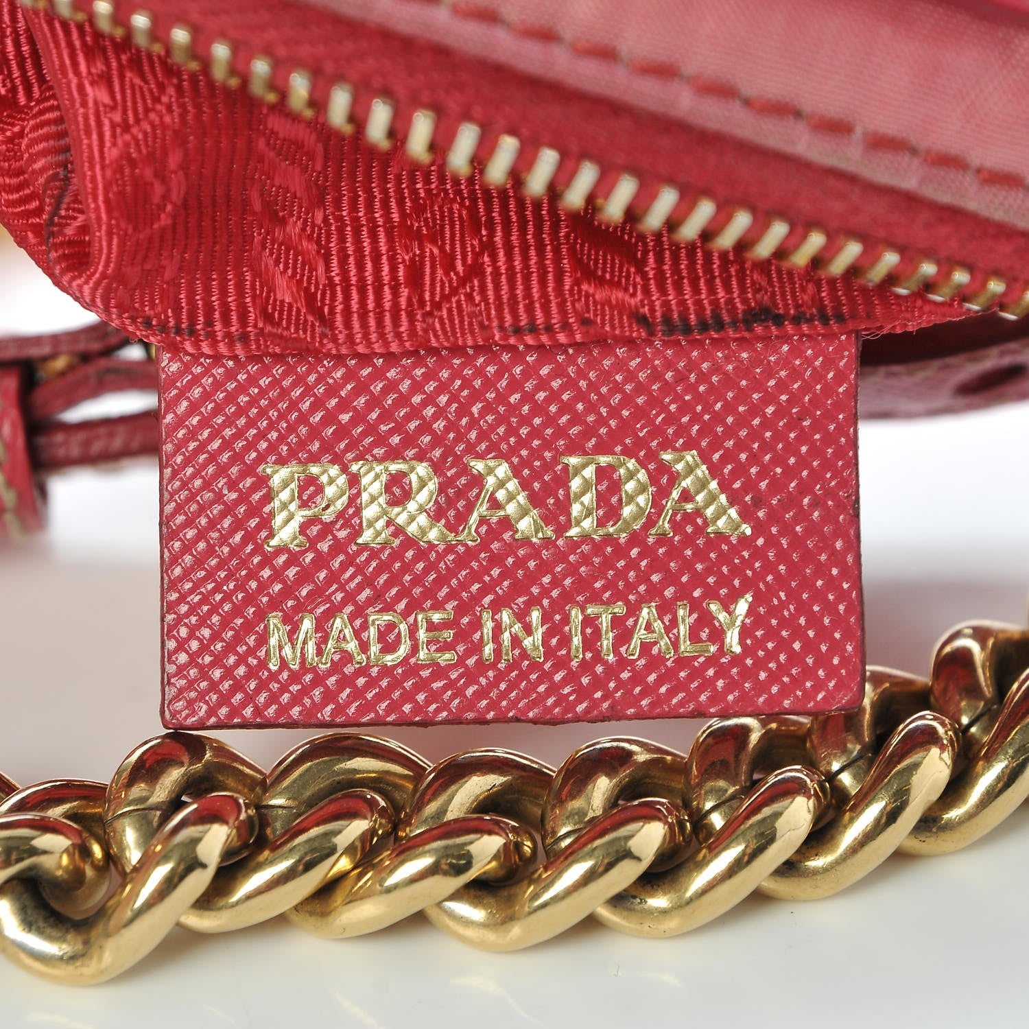 Prada Tessuto Nylon Saffiano Logo Crossbody Bag Fuxia 8 of 13