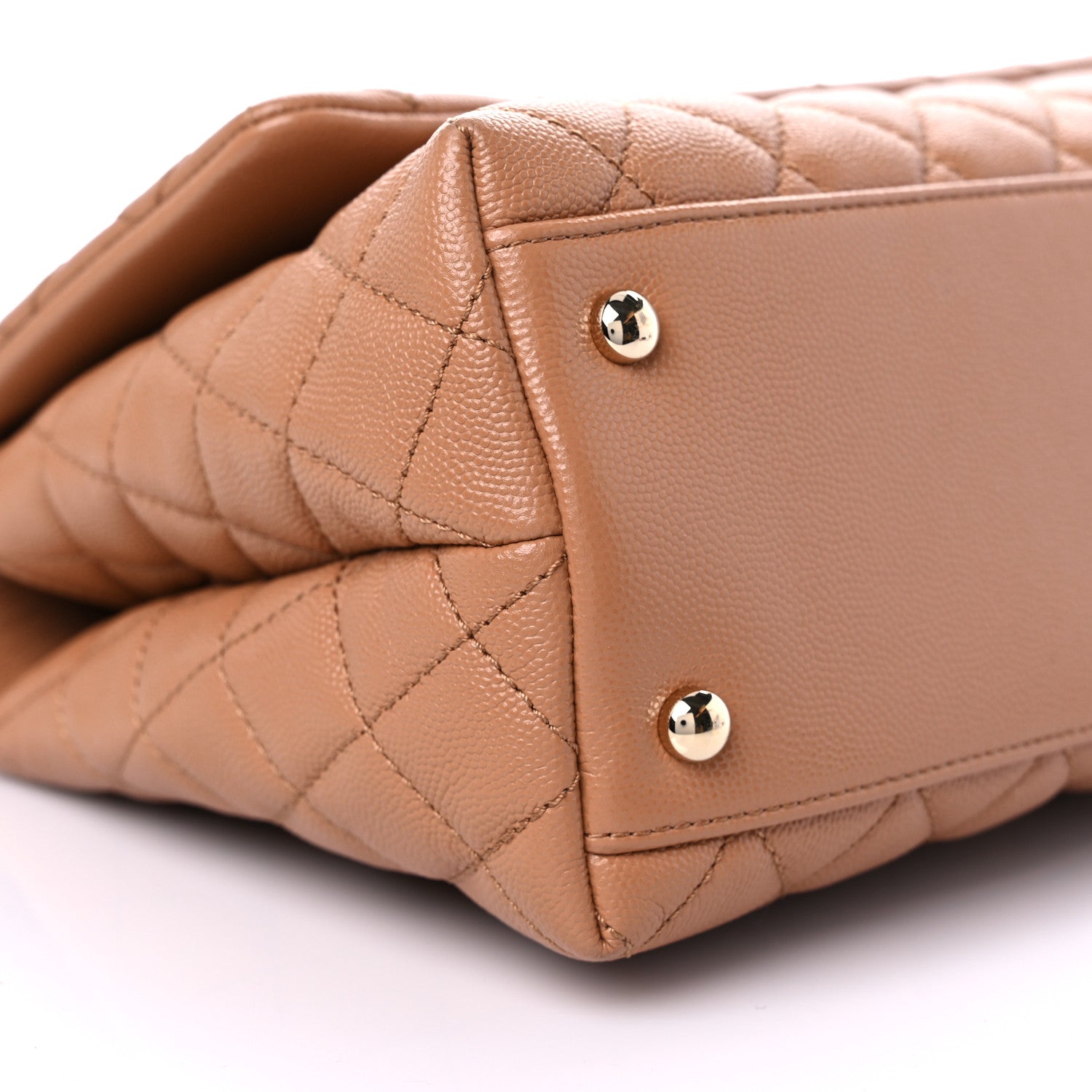 Chanel Caviar Quilted Small Coco Handle Flap Brown 9 of 13