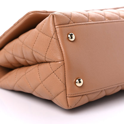 Chanel Caviar Quilted Small Coco Handle Flap Brown 9 of 13