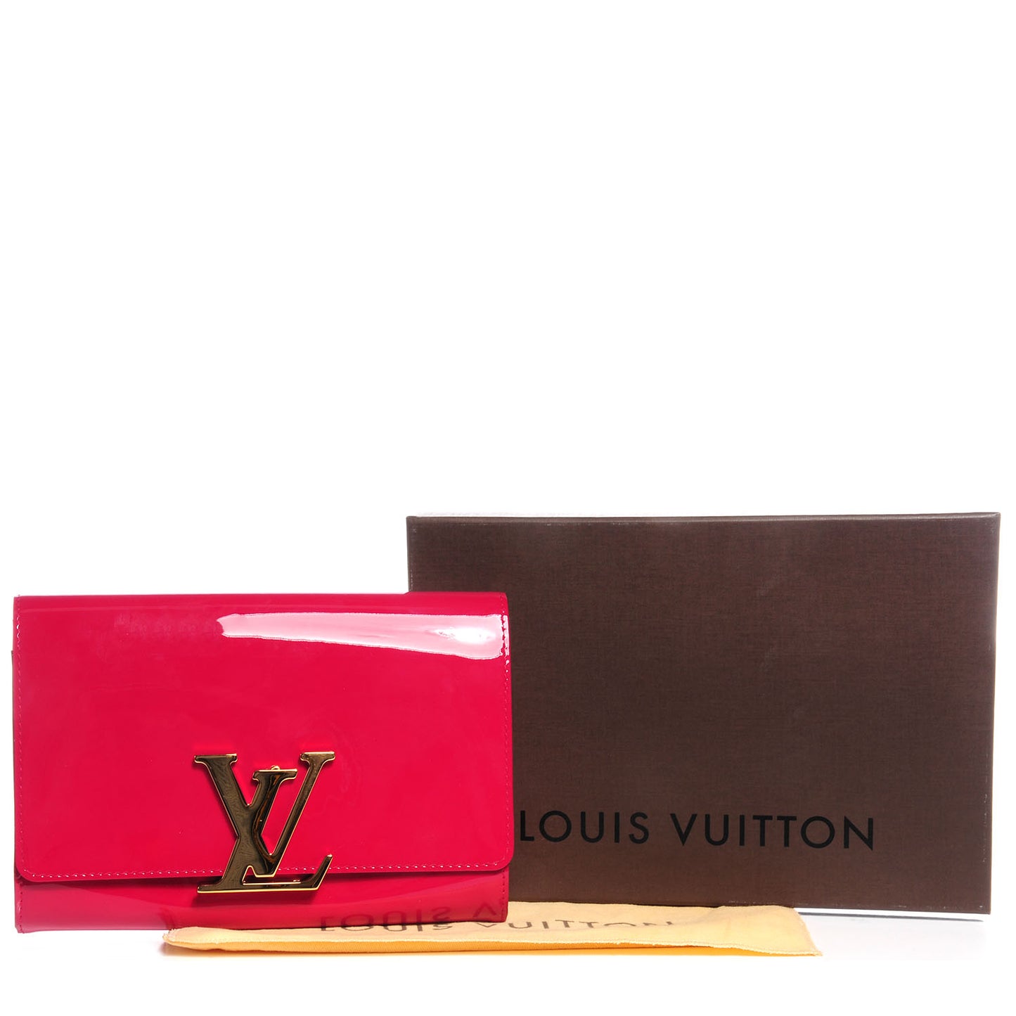 Patent Louise Clutch Rose Indien
