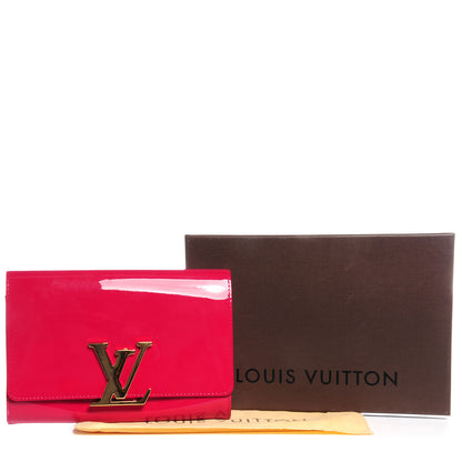 Louis Vuitton Patent Louise Clutch Rose Indien 4 of 7