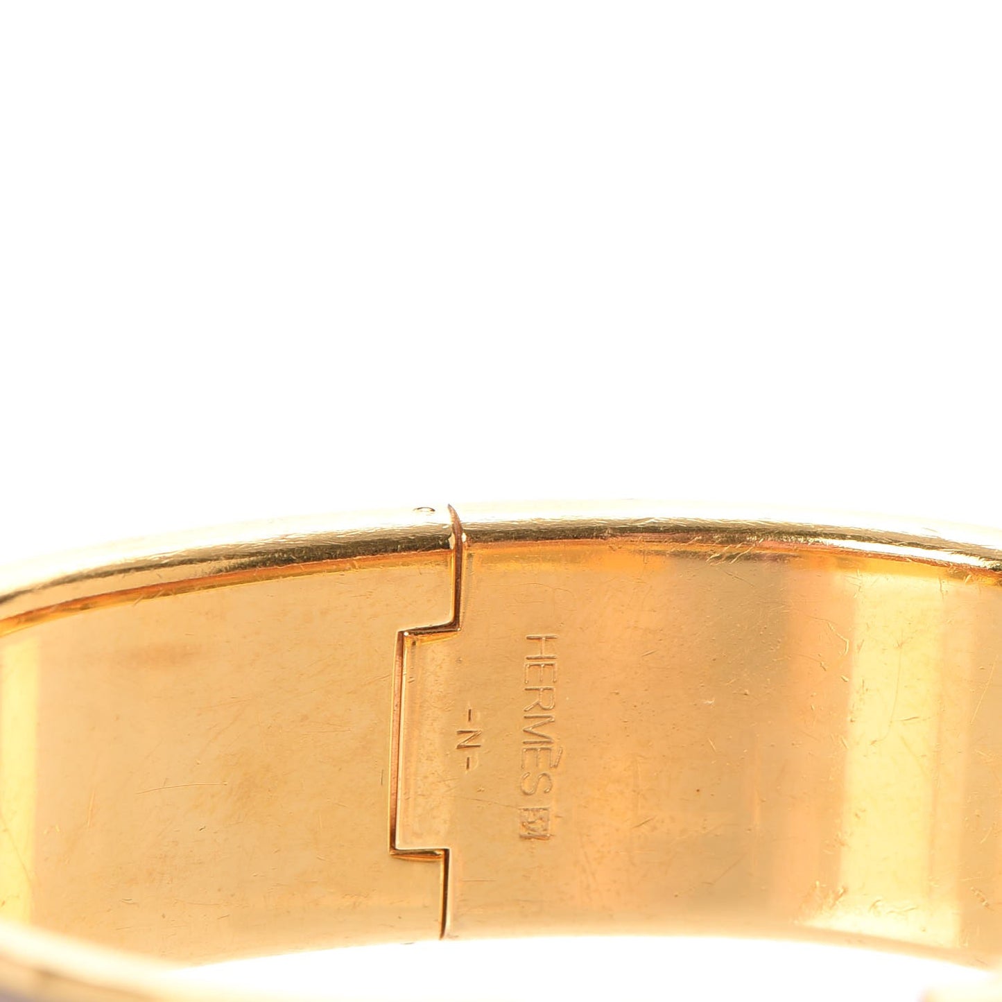 Enamel Wide Clic Clac H Bracelet GM Marron Glace