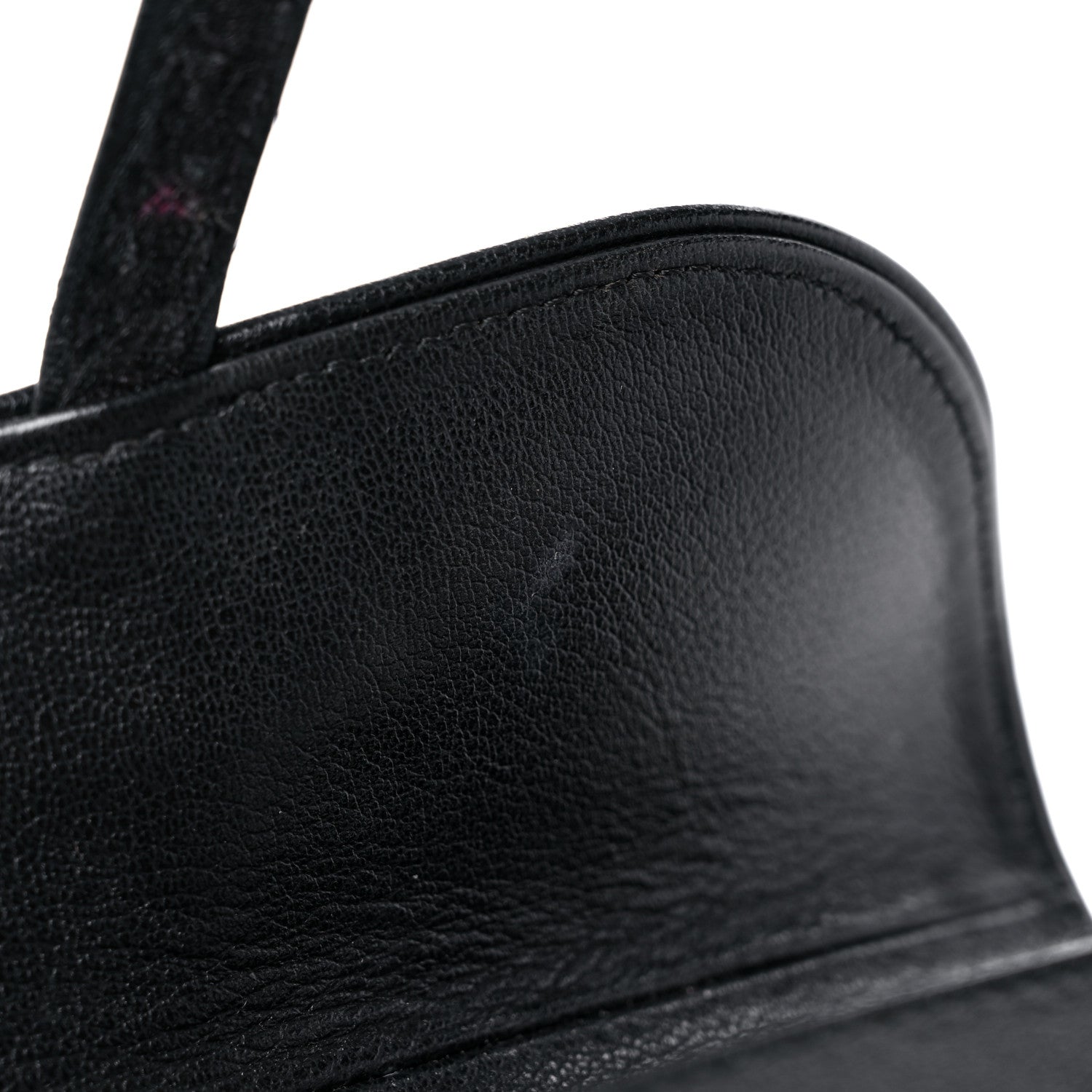 Christian Dior Shiny Goatskin Saddle Bag Black 10 of 15