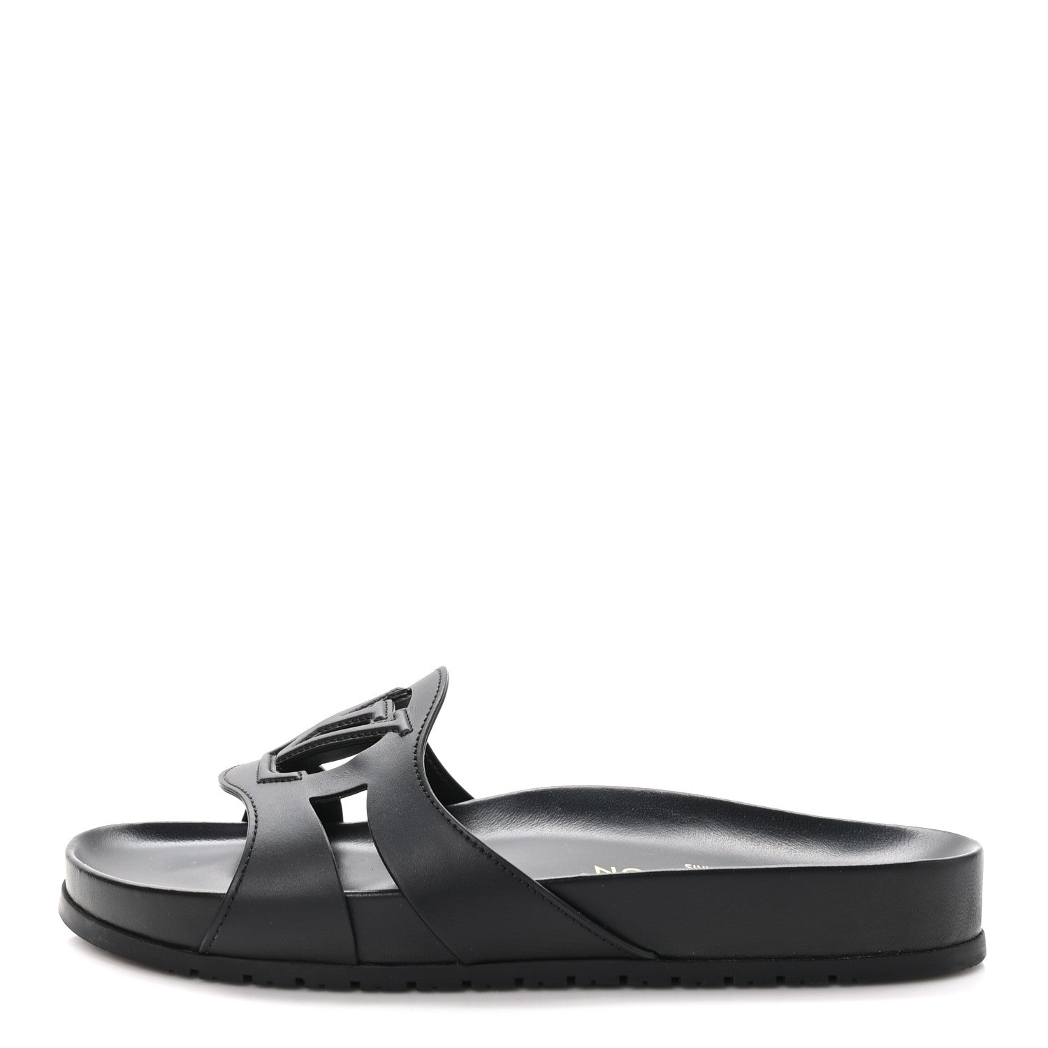 Louis Vuitton Calfskin LV Isola Flat Sandals 39 Black 1 of 9