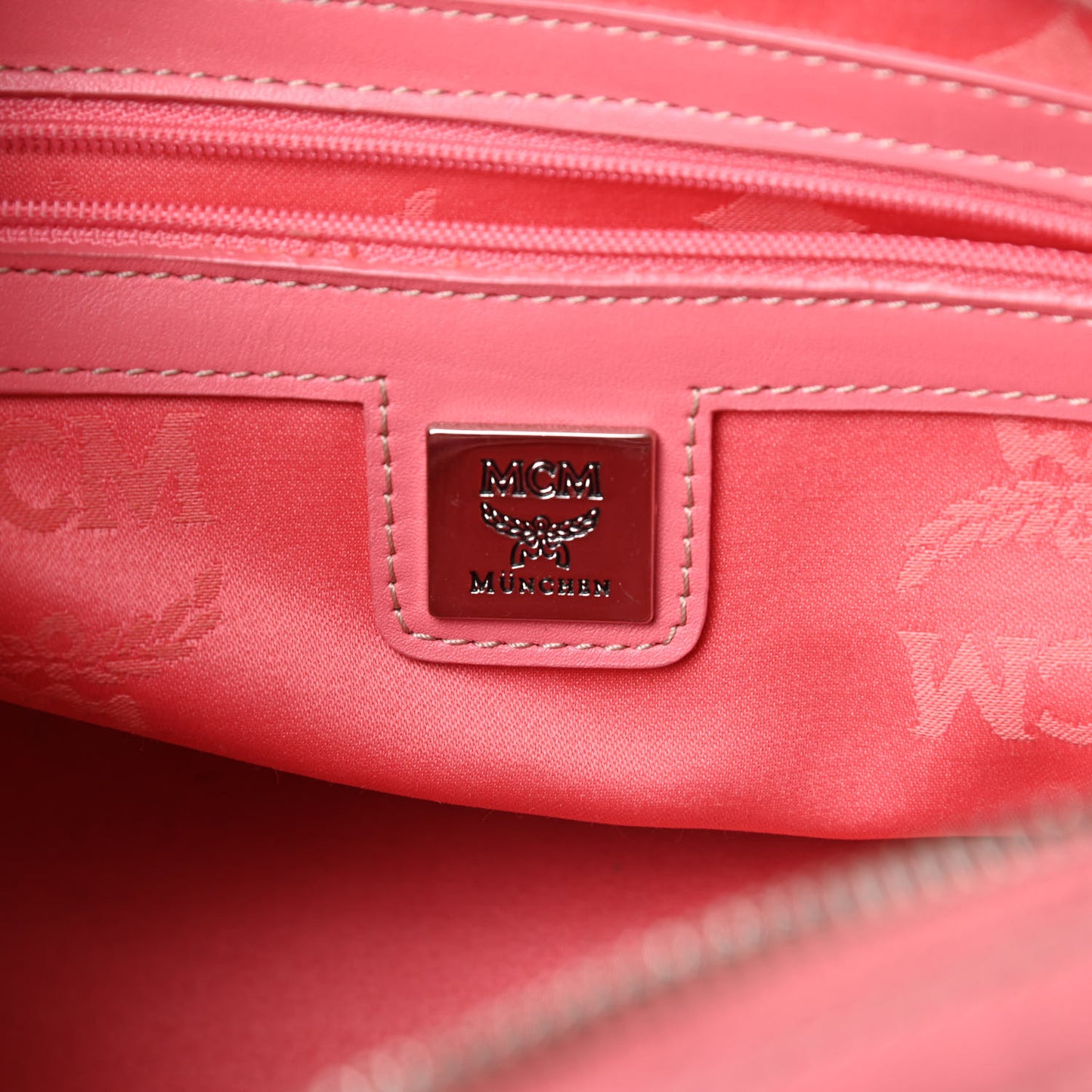 Visetos Small Boston Bag Pink White
