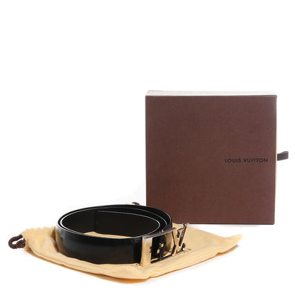 Louis Vuitton Glazed Leather LV Anagramme 30mm Belt 85 34 Black 8 of 8