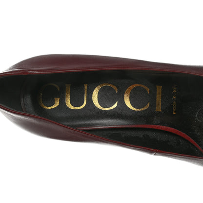 Gucci Malaga Kid Pumps 38.5 Vintage Bordeaux 7 of 12