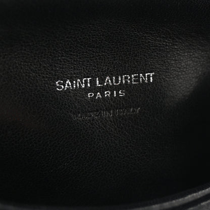 Saint Laurent Lambskin Monogram Loulou Puffer Pouch Clutch Black 6 of 6